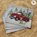 Christmas Themed Cotton Boho Table Placemat, Size:33cm X 48cm (13" X 18")