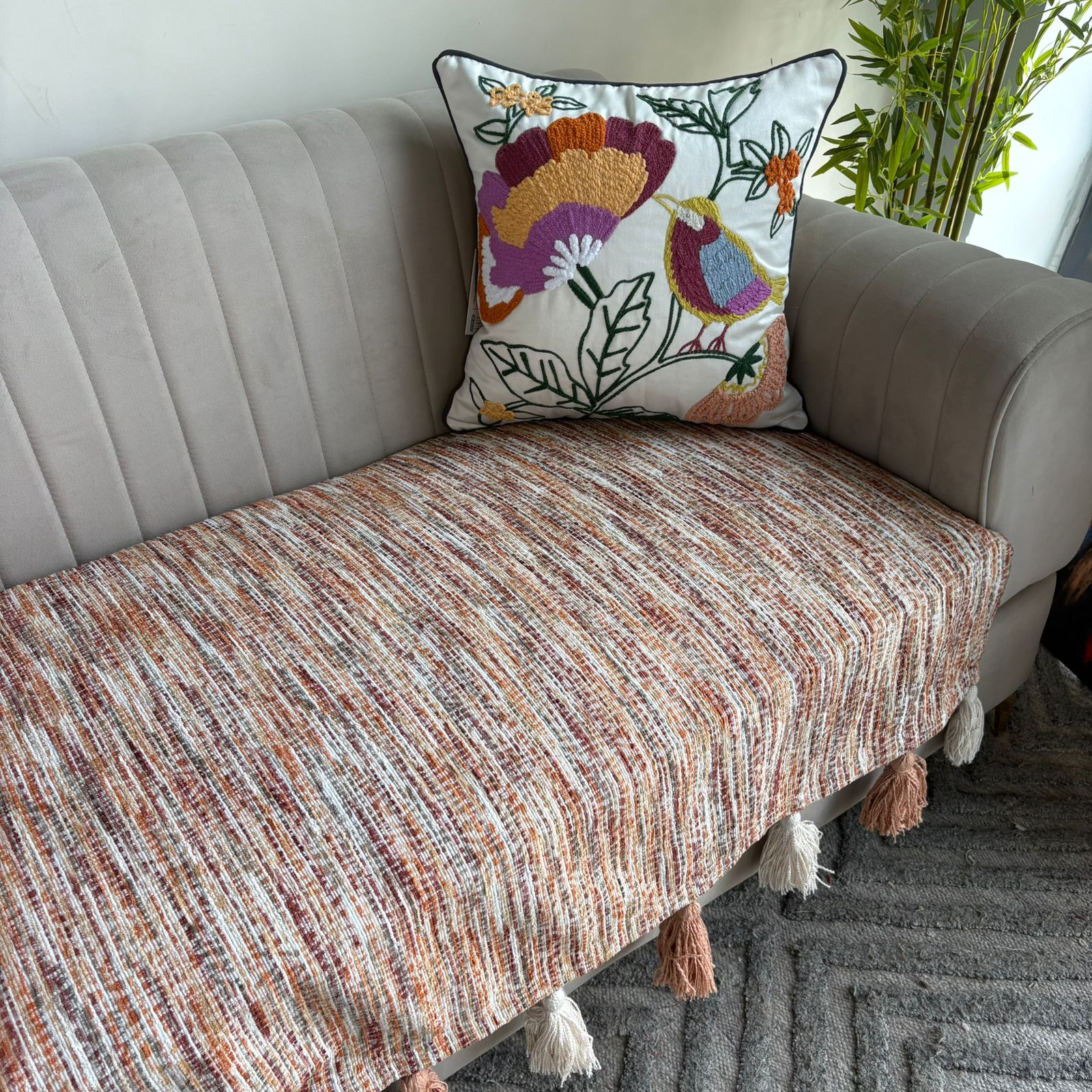 Sofa Cover with tassels
