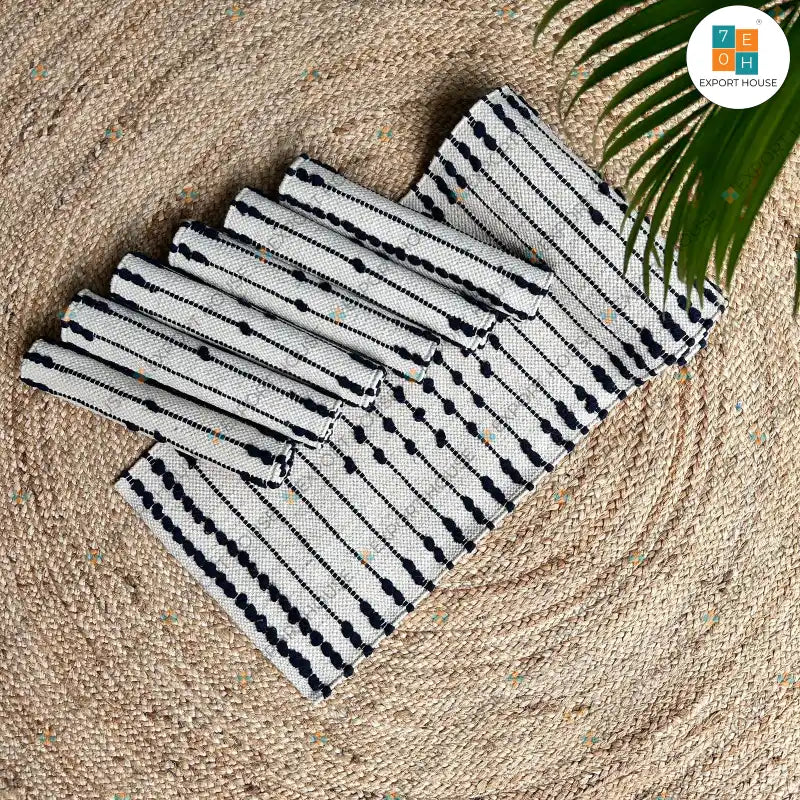 Cotton Boho Table Runner with Mats, Size:30cm x 182cm (12" x 72")