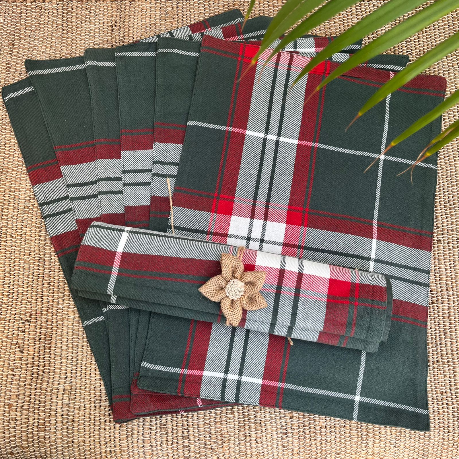 Christmas Themed Table Runner with Mats