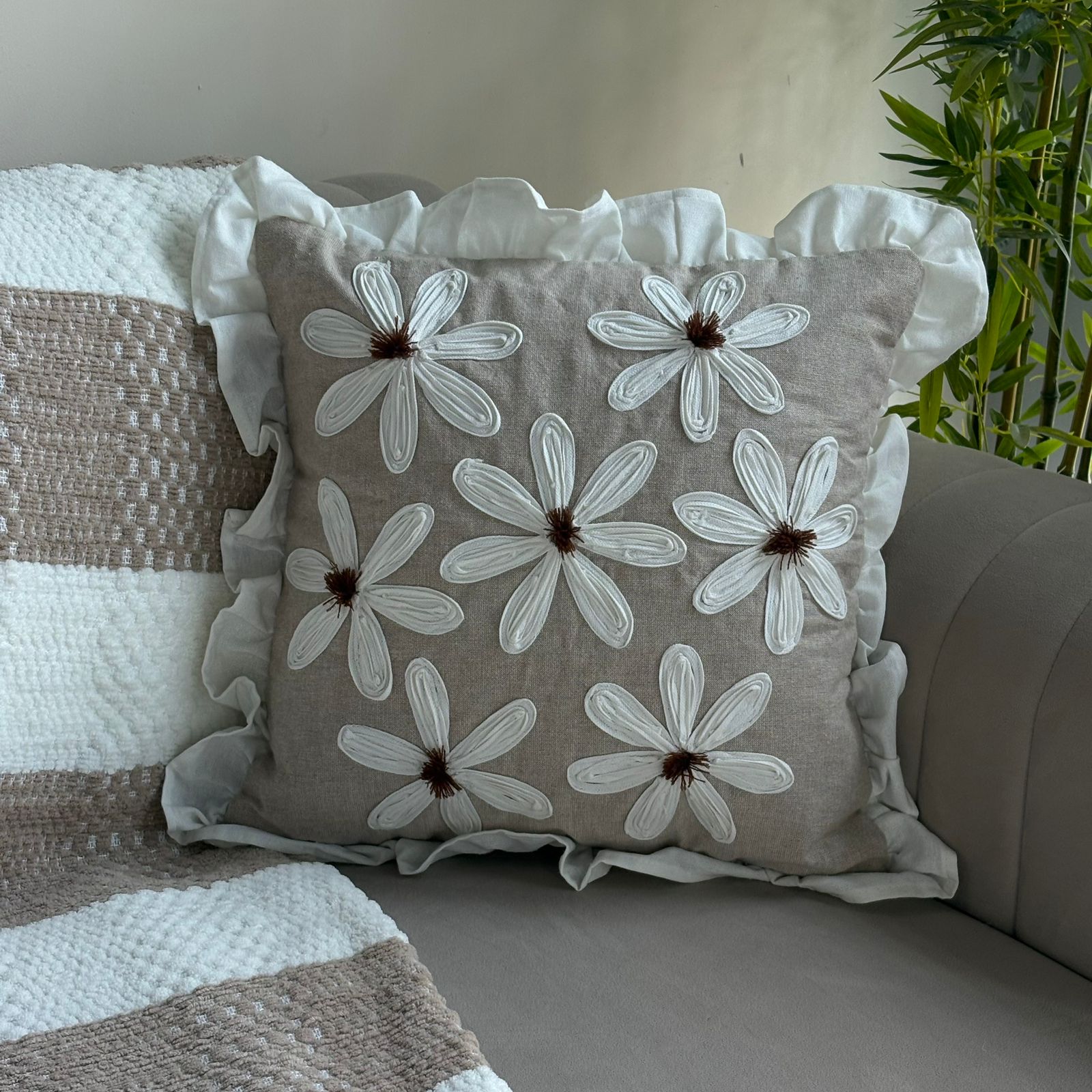 Premium Embroidery Cushion Cover 
