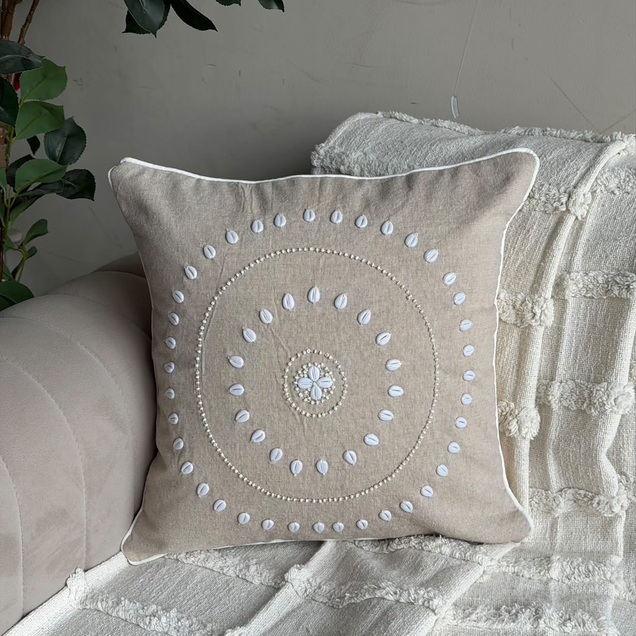 Beadwork Cushion Cover