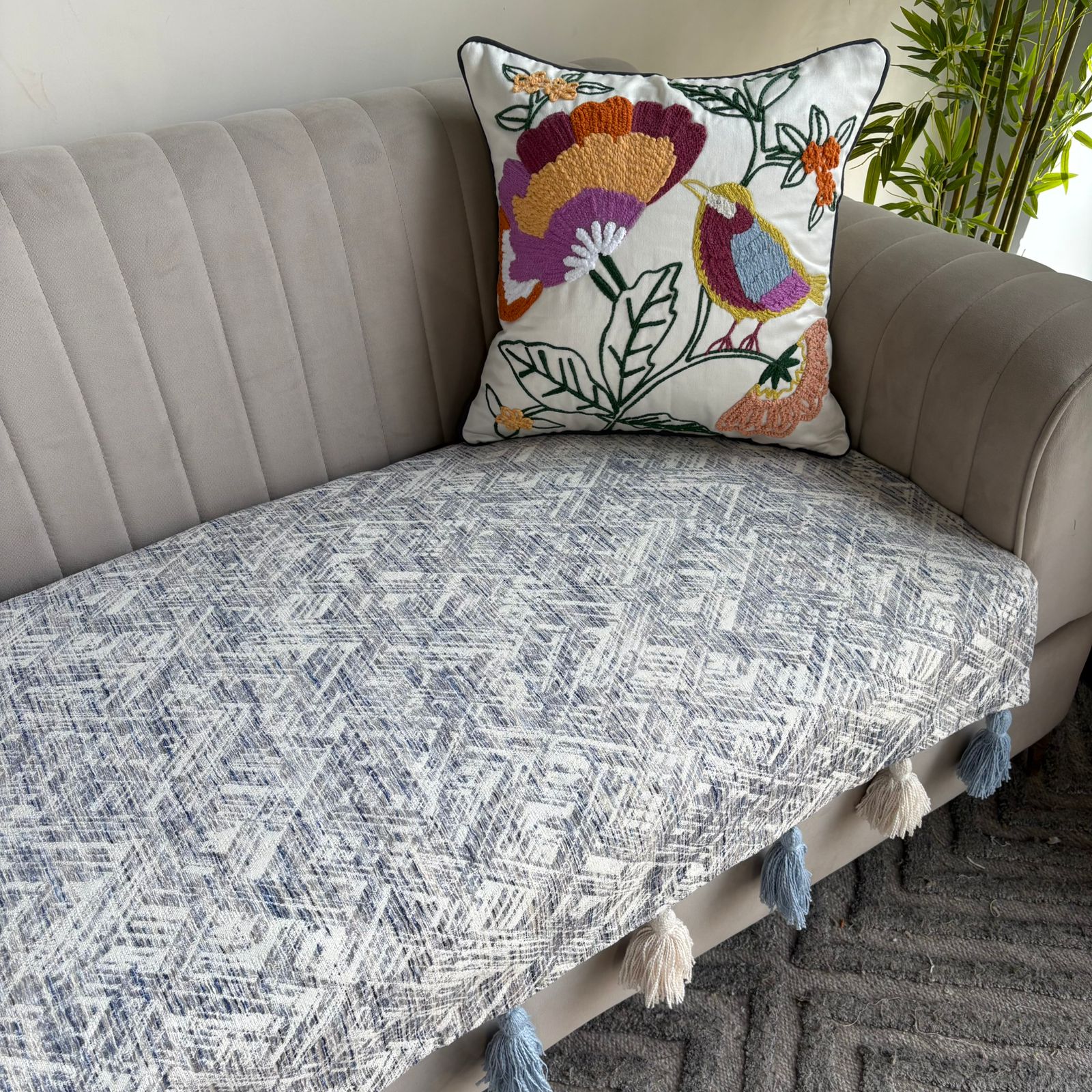 Sofa Cover with tassels