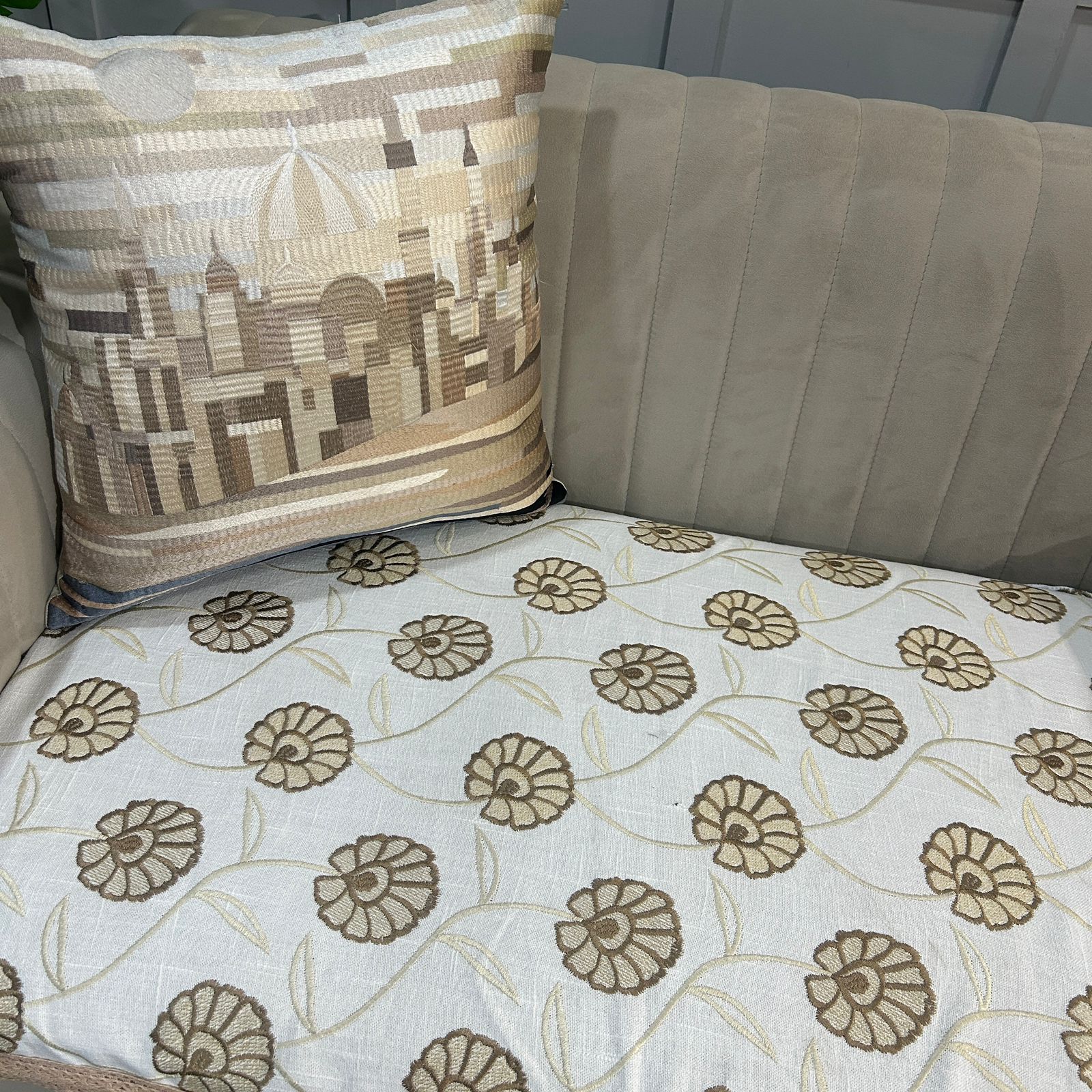Anti Skid Embroidered Premium Sofa Cover