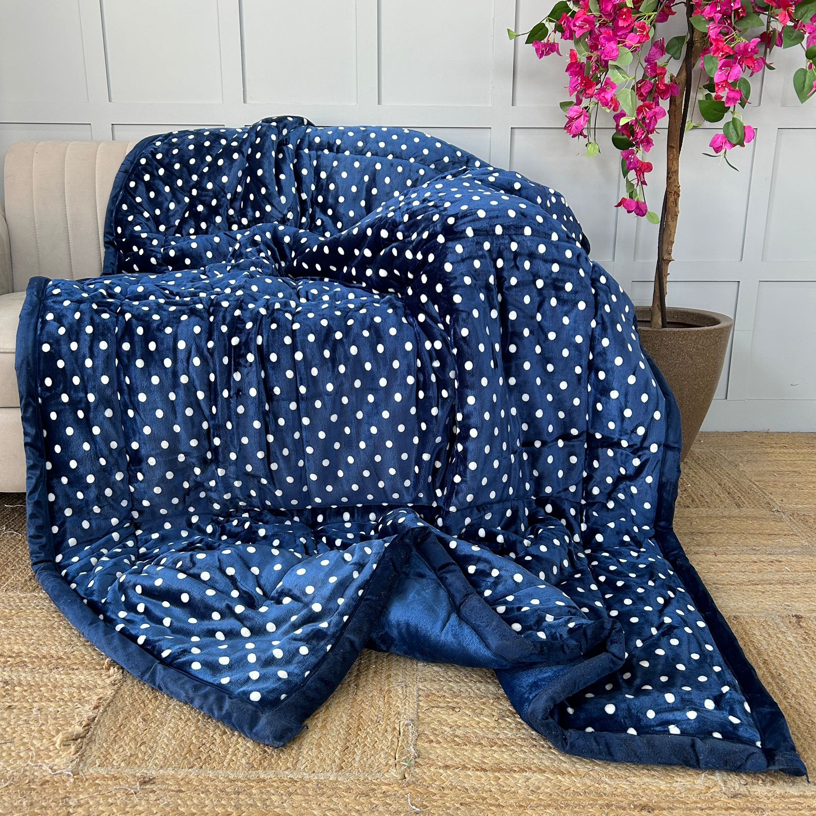 Velvet Chevron Printed Quilt – Available in Single & Double Bed | Export House