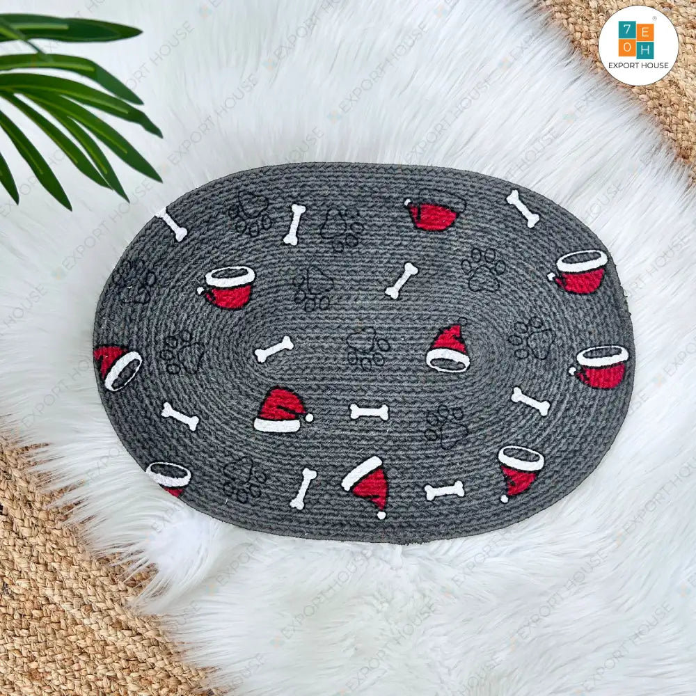 Christmas Themed Polyester Printed Table Placemat, Size:39cm (19")