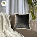 Export House Velvet Plain Cushion Cover -  Size:40cm X 40cm (16" X 16")
