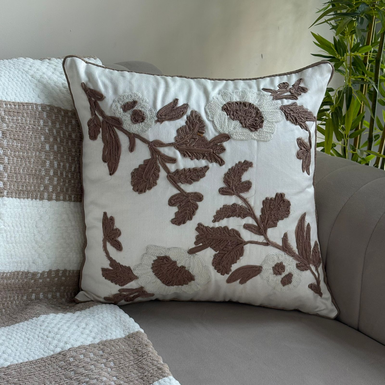 Premium Embroidery Cushion Cover 