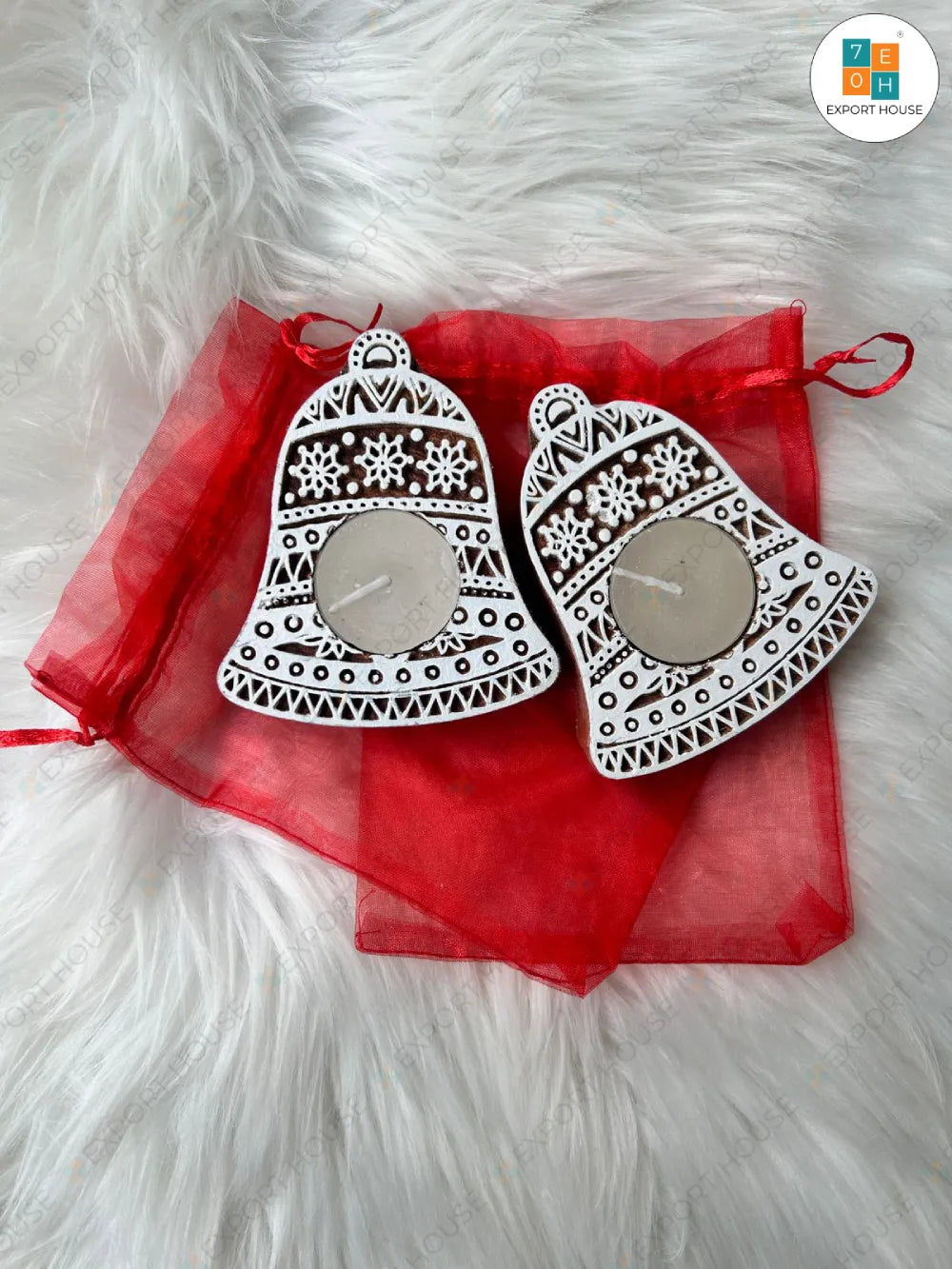 Christmas Themed Wooden Wooden Candle, Size:10cm (4")