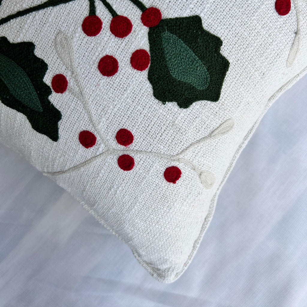 Christmas Embroidered Cushion Cover