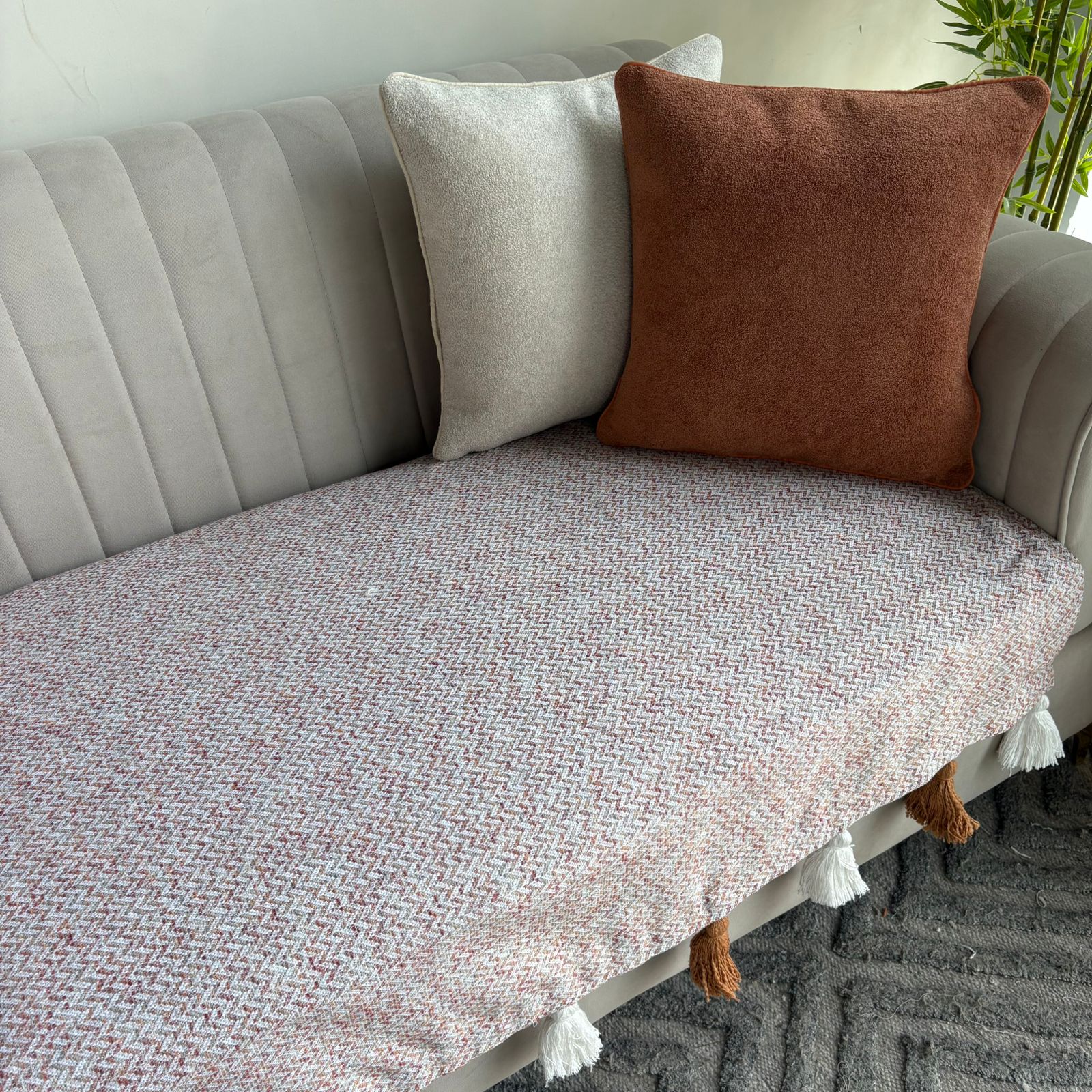 Sofa Cover with tassels