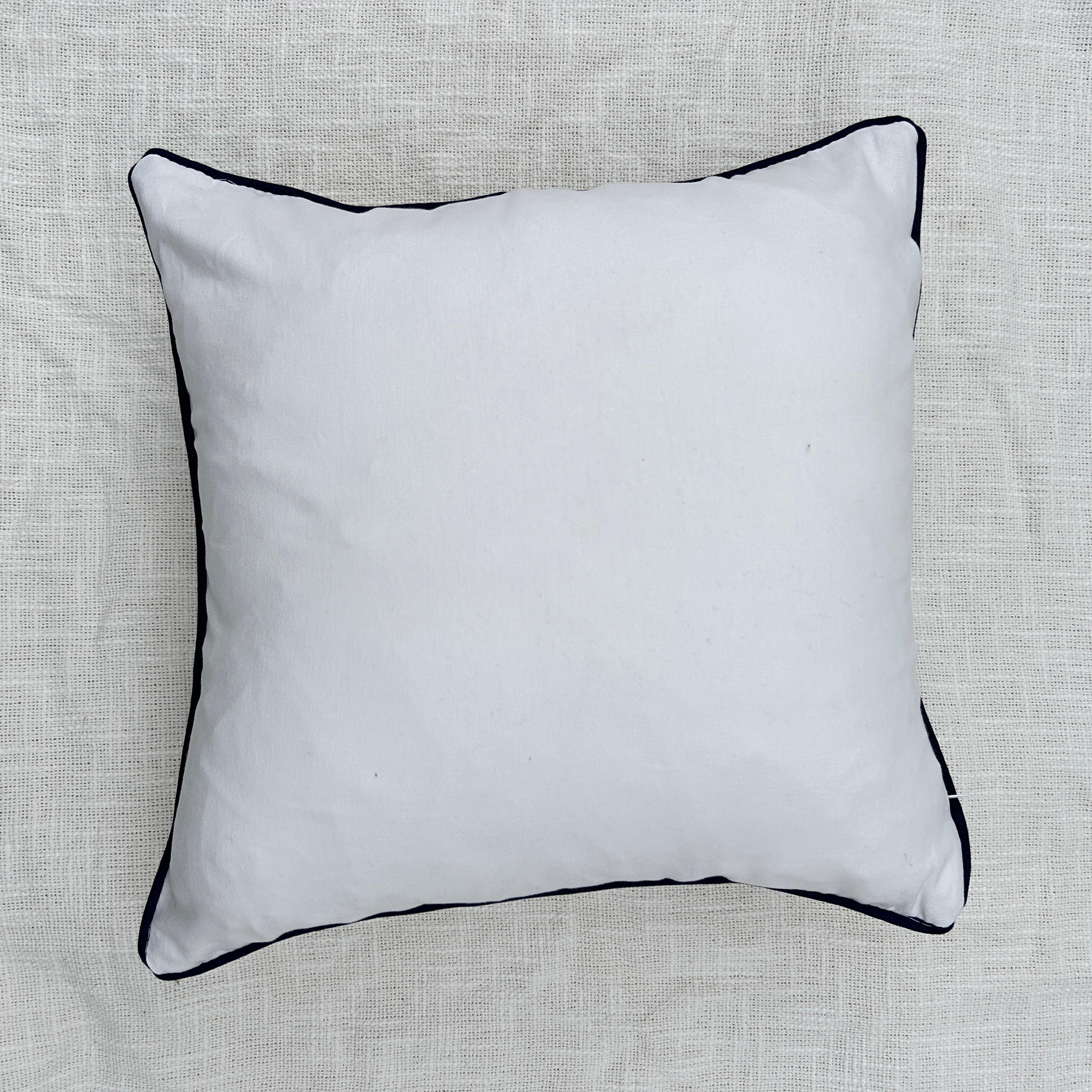 Sunlit Blossoms - Cotton Embroidered Cushion Cover, 40cm X 40cm (16" X 16")