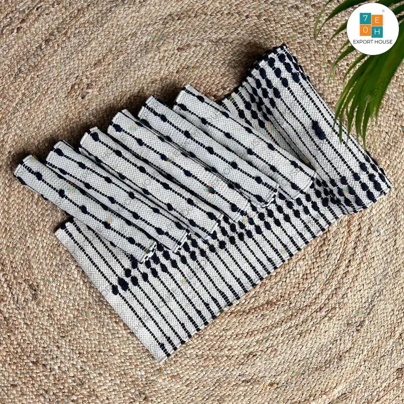 Cotton Boho Table Runner with Mats, Size:30cm x 182cm (12" x 72")