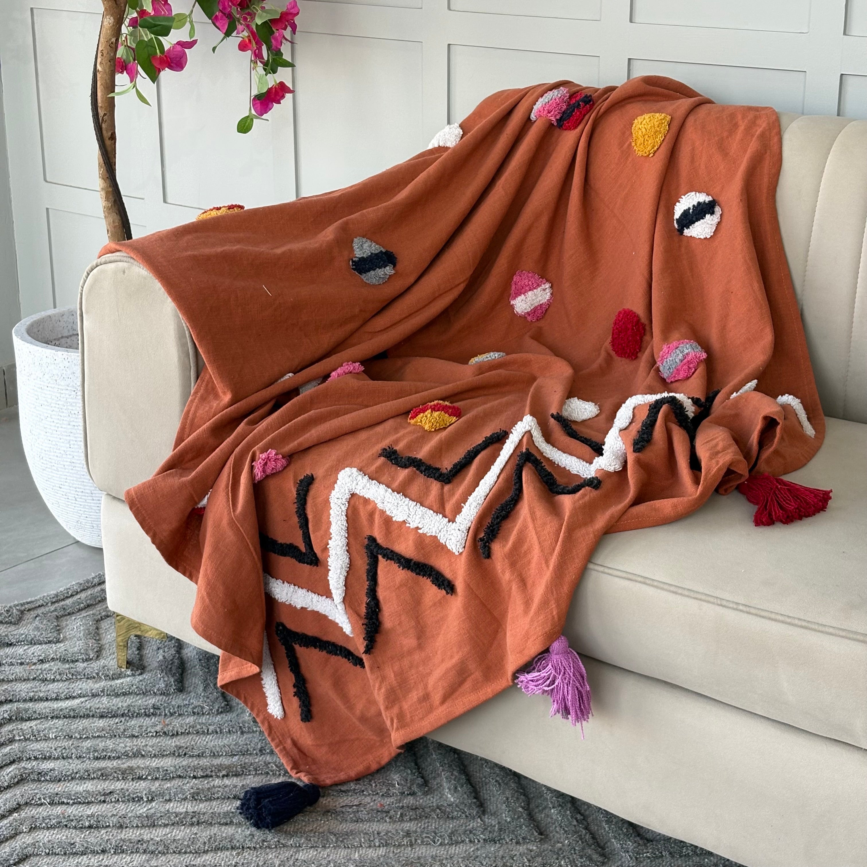 Sofa Throw Blanket 60 X 50 inches (152 X 127 cm)