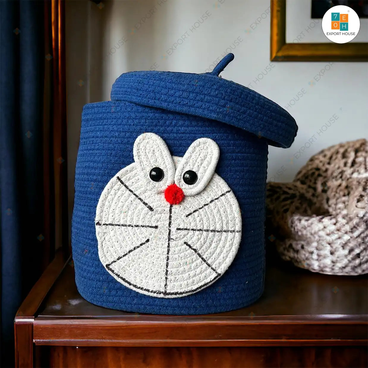 Cotton Toy Basket Kids Toy Basket, Size:25cm x 25cm (10" x 10")