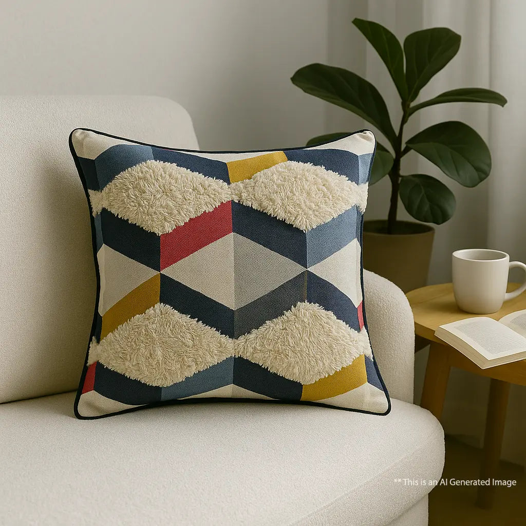 Color Block Tufted