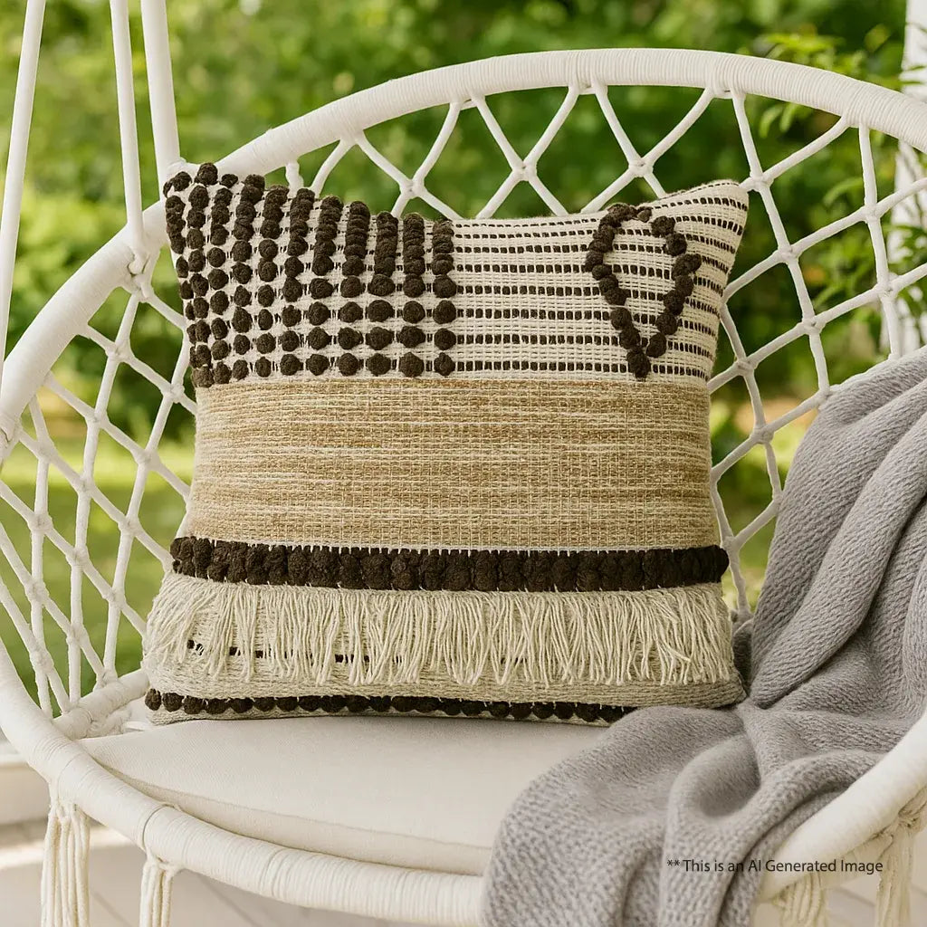 Contrast Weave - Premium Cushion Cover