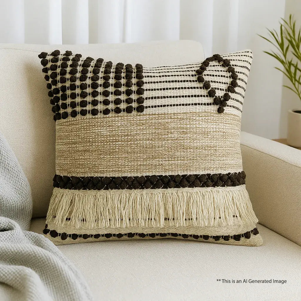 Contrast Weave - Premium Cushion Cover