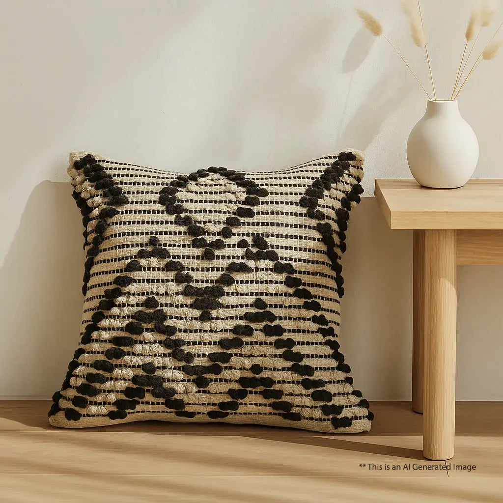Cocoa Cream knot - Premium Cushion Cover