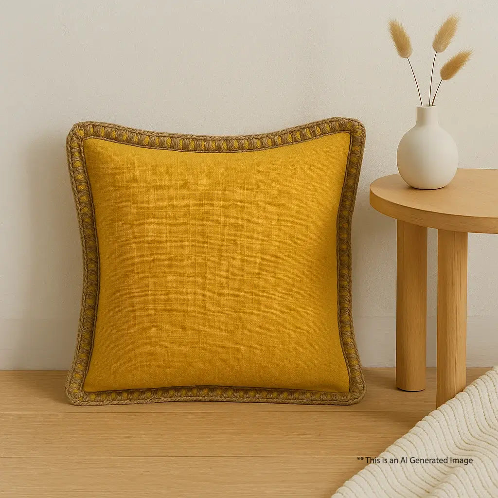 Mustard Elegance Jute Lace