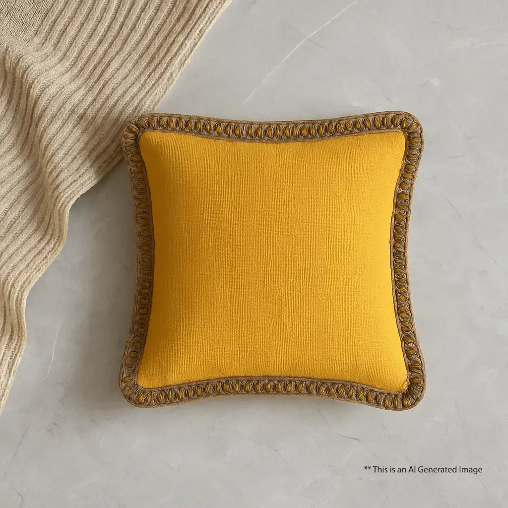 Mustard Elegance Jute Lace