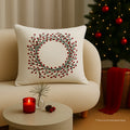 Christmas Themed Cotton Embroidered Cushion Cover, Size:40cm X 40cm (16" X 16")