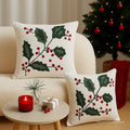 Christmas Embroidered Cushion Cover