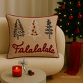 Christmas Themed Cotton Embroidered Cushion Cover, Size:40cm X 40cm (16" X 16")