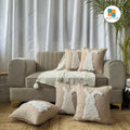 Export House Cotton Tufted Cushion Cover -  Size:40cm X 40cm (16" X 16")