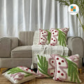Export House Cotton Tufted Cushion Cover -  Size:40cm X 40cm (16" X 16")