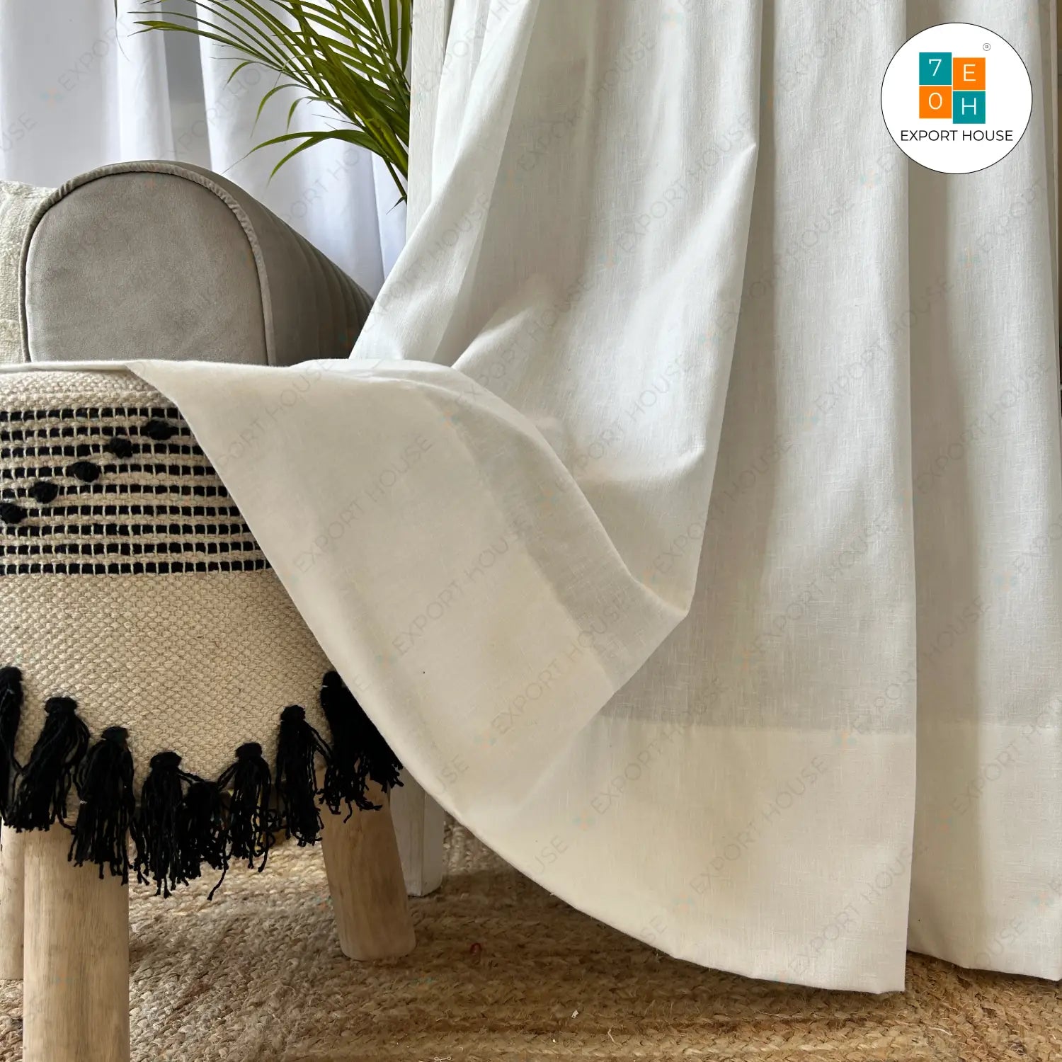 Solid Cotton Curtain