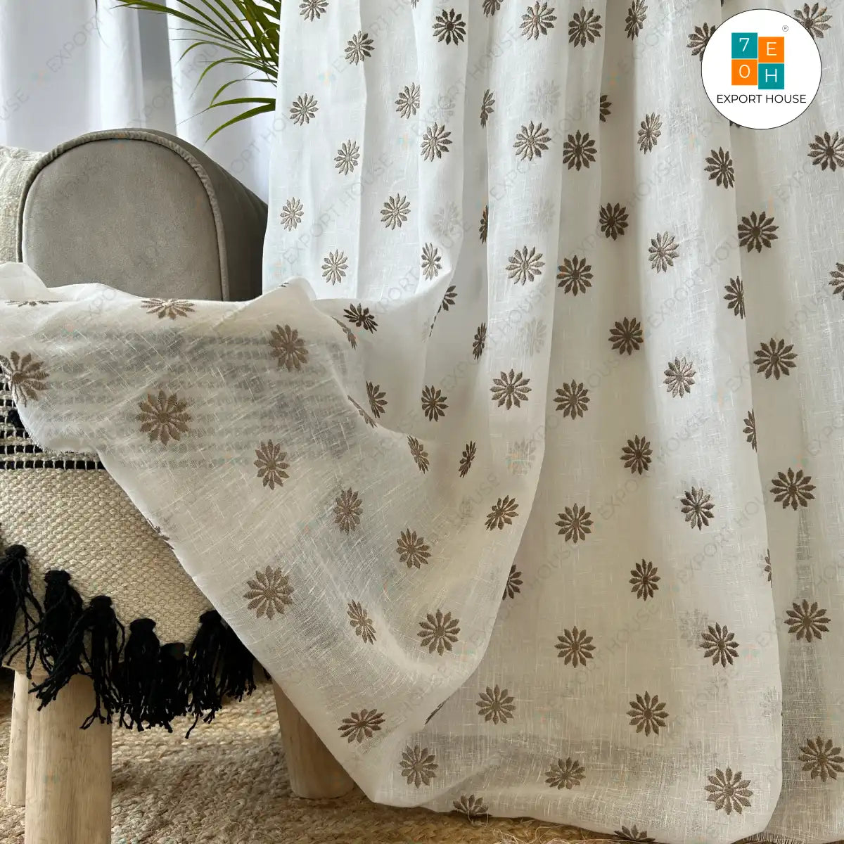 Embroidered Sheer Curtain