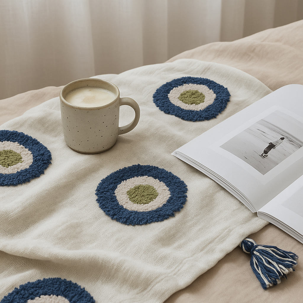 Evil eye sofa throw