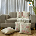 Export House Cotton Embroidered Cushion Cover -  Size:40cm X 40cm (16" X 16")