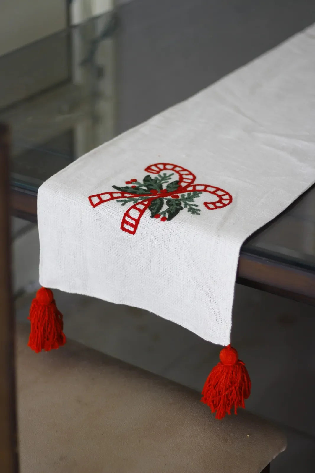 Christmas Themed Cotton Printed Table Runner