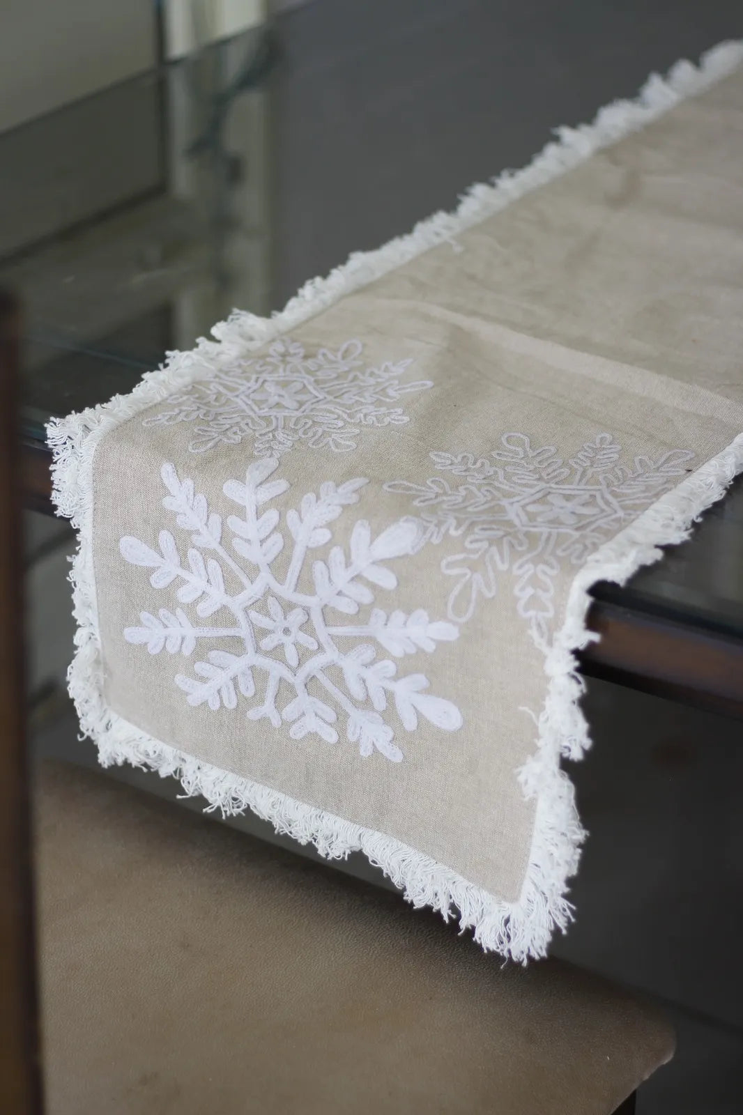 Christmas Themed Cotton Printed Table Runner