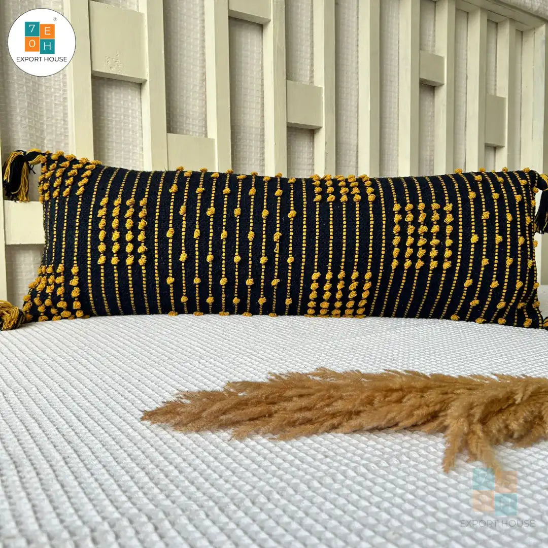 Export House Cotton Boho Lumbar Cover - Size:30cm x 91cm (12" x 36")