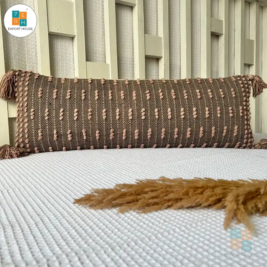 Export House Cotton Boho Lumbar Cover - Size:30cm x 91cm (12" x 36")