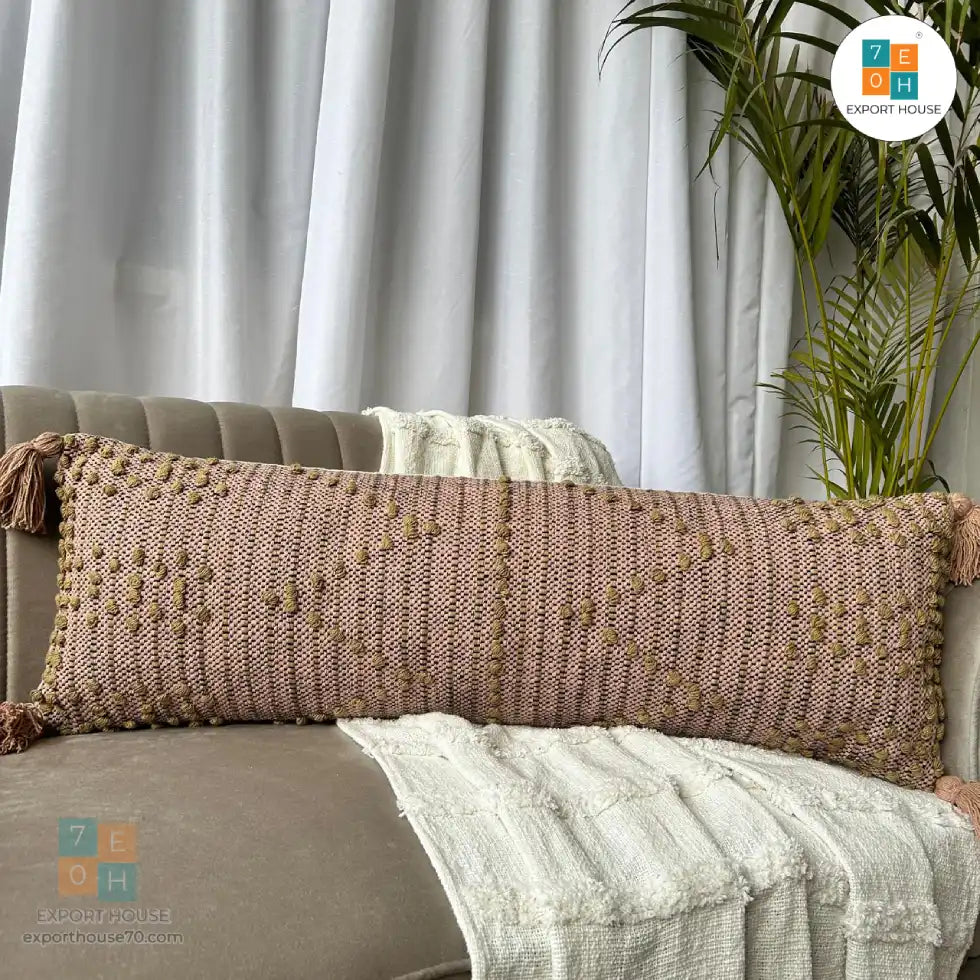 Export House Cotton Boho Lumbar Cover - Size:30cm x 91cm (12" x 36")