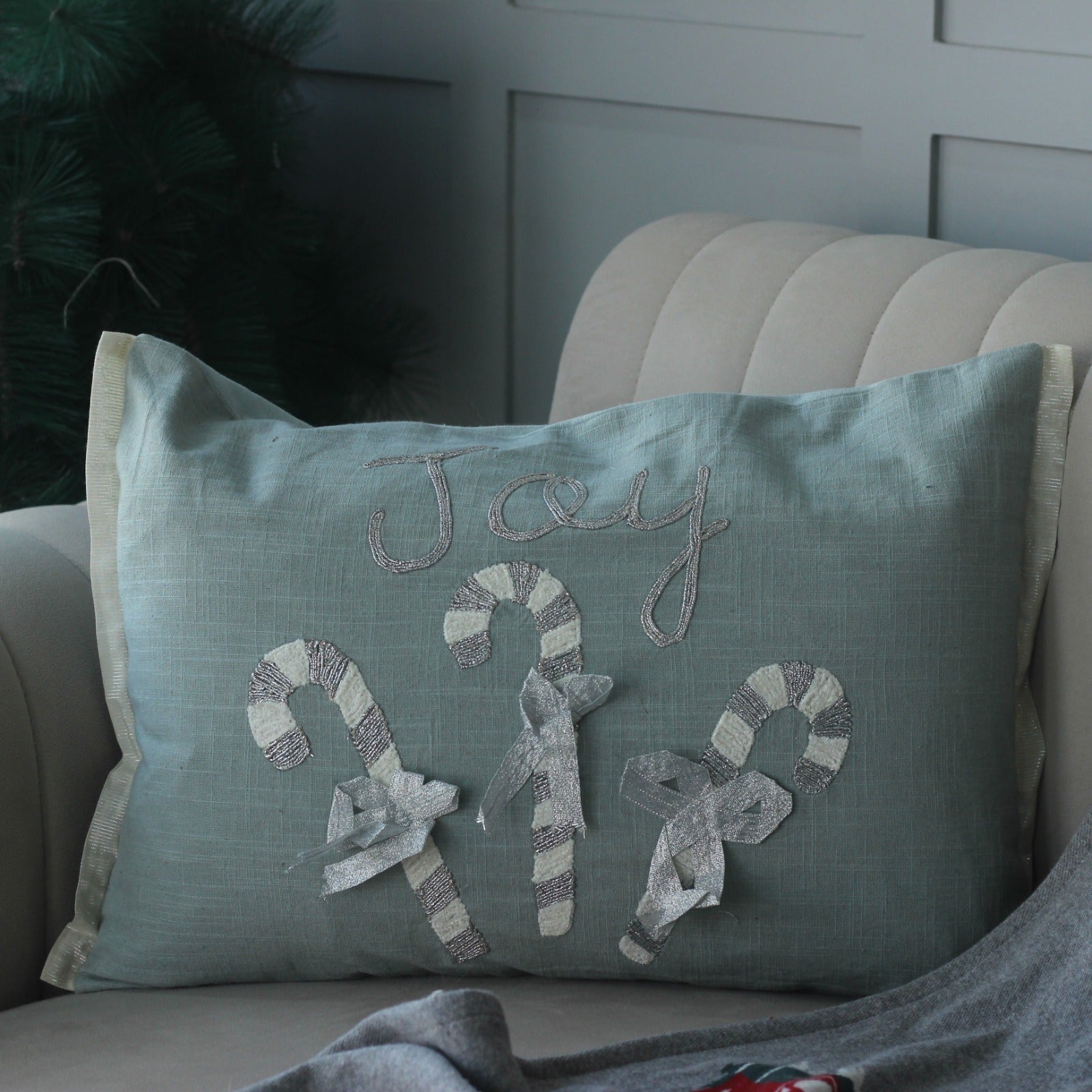 Embroidered CHRISTMAS LUMBAR COVERS