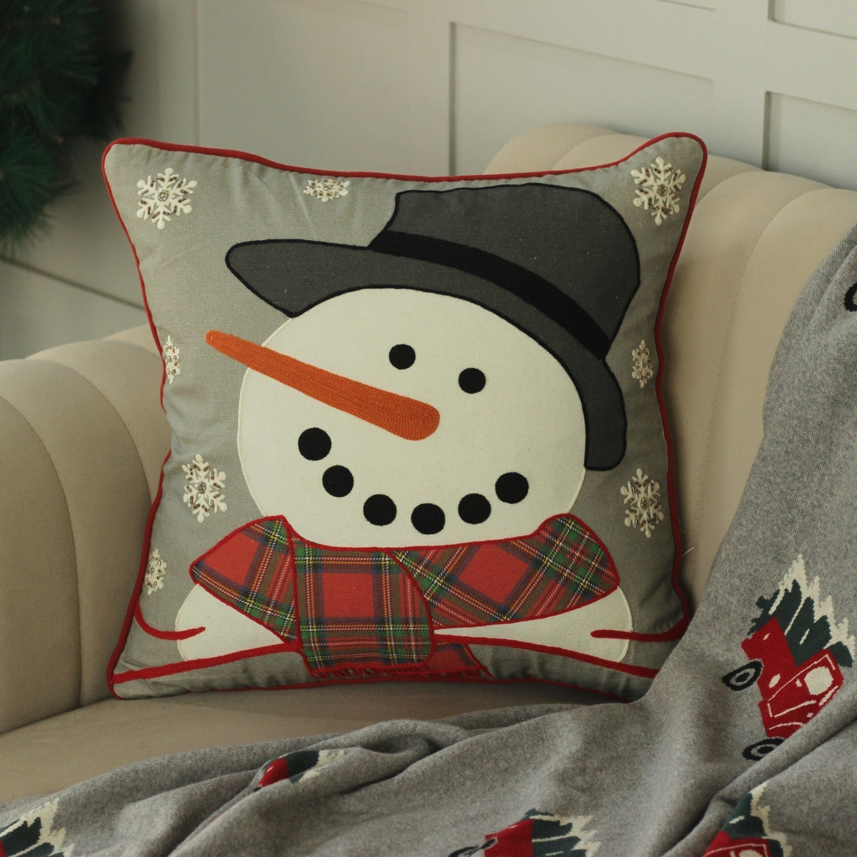 Embroidered CHRISTMAS CUSHION COVERS