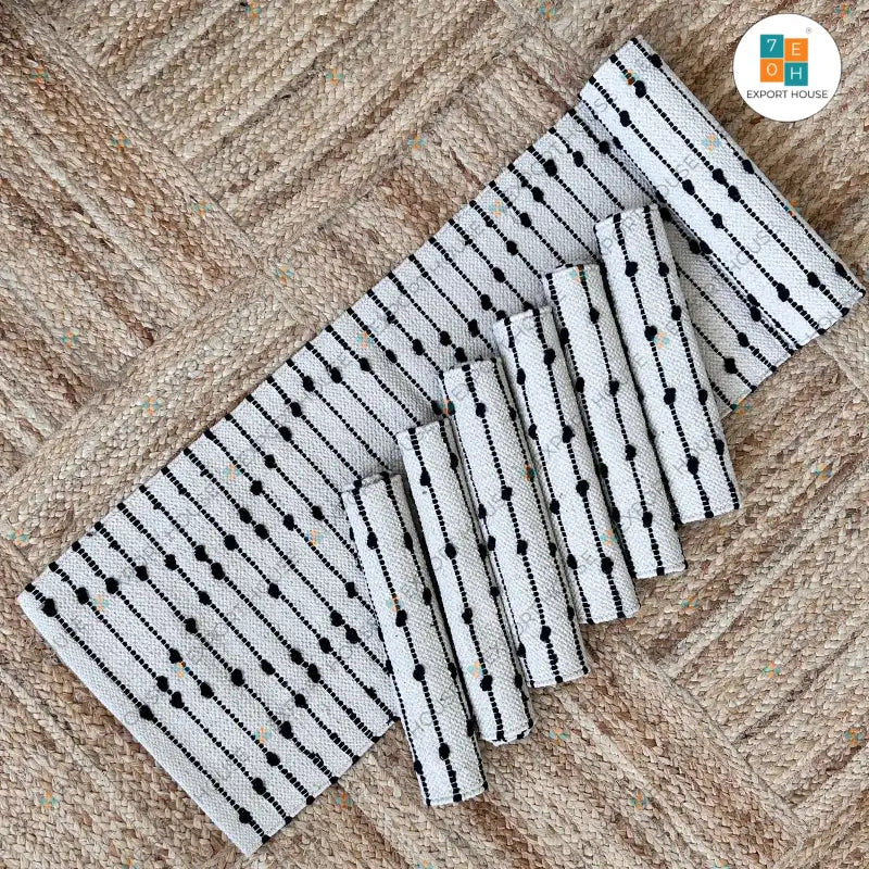 Cotton Boho Table Runner with Mats, Size:30cm x 182cm (12" x 72")