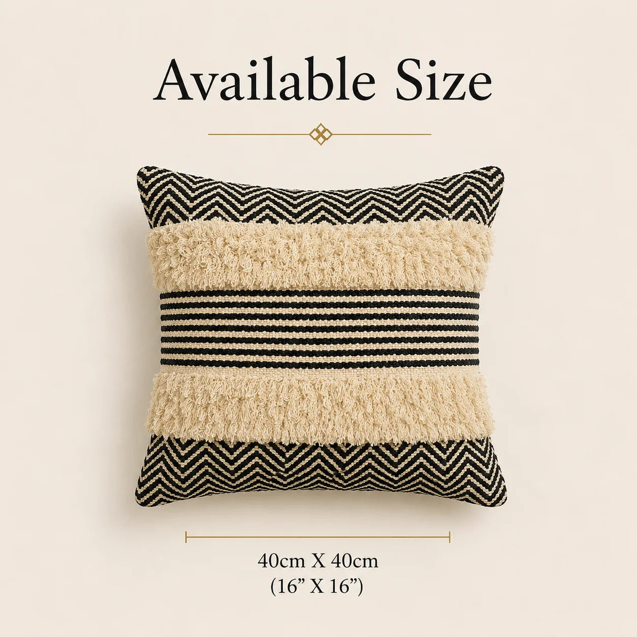 Monochrome weave - Premium Cushion Cover