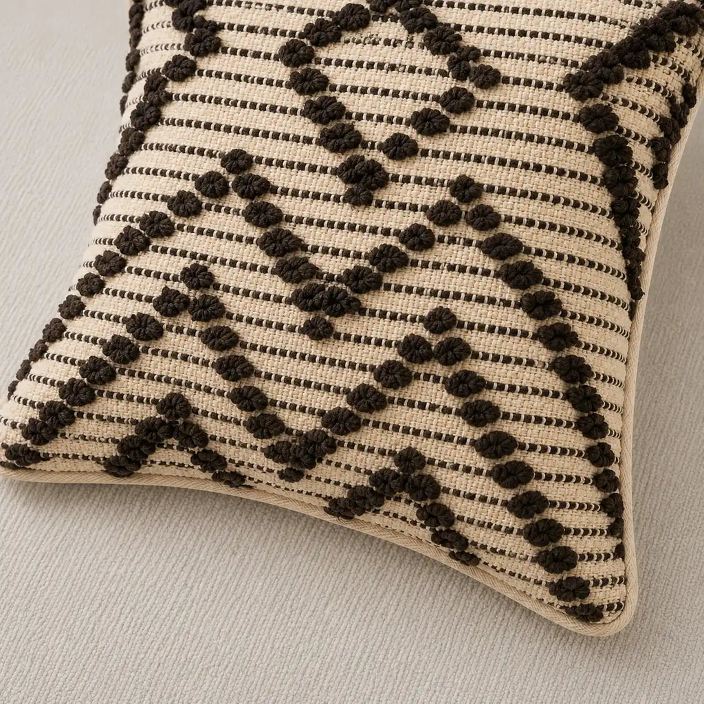 Cocoa Cream knot - Premium Cushion Cover