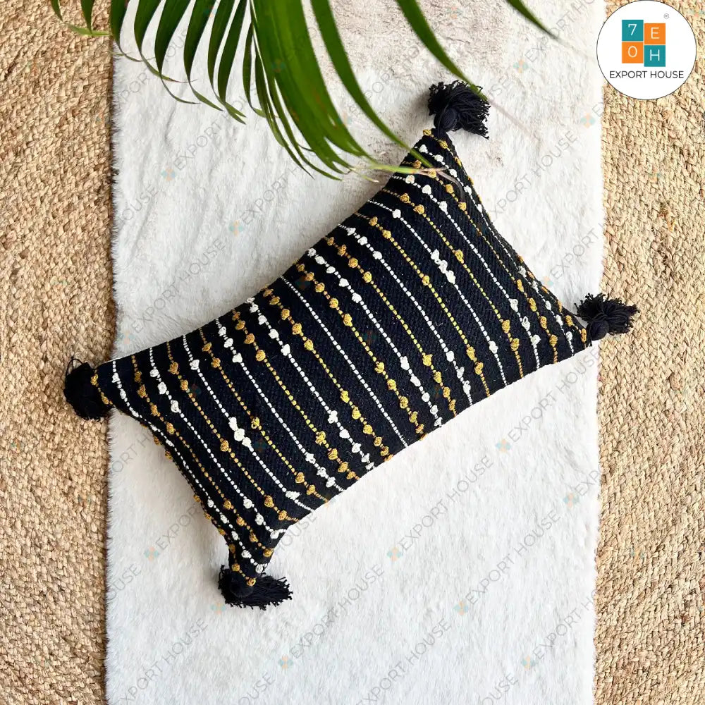Export House Cotton Boho Lumbar Cover - Size:30cm X 50cm (12" X 20")
