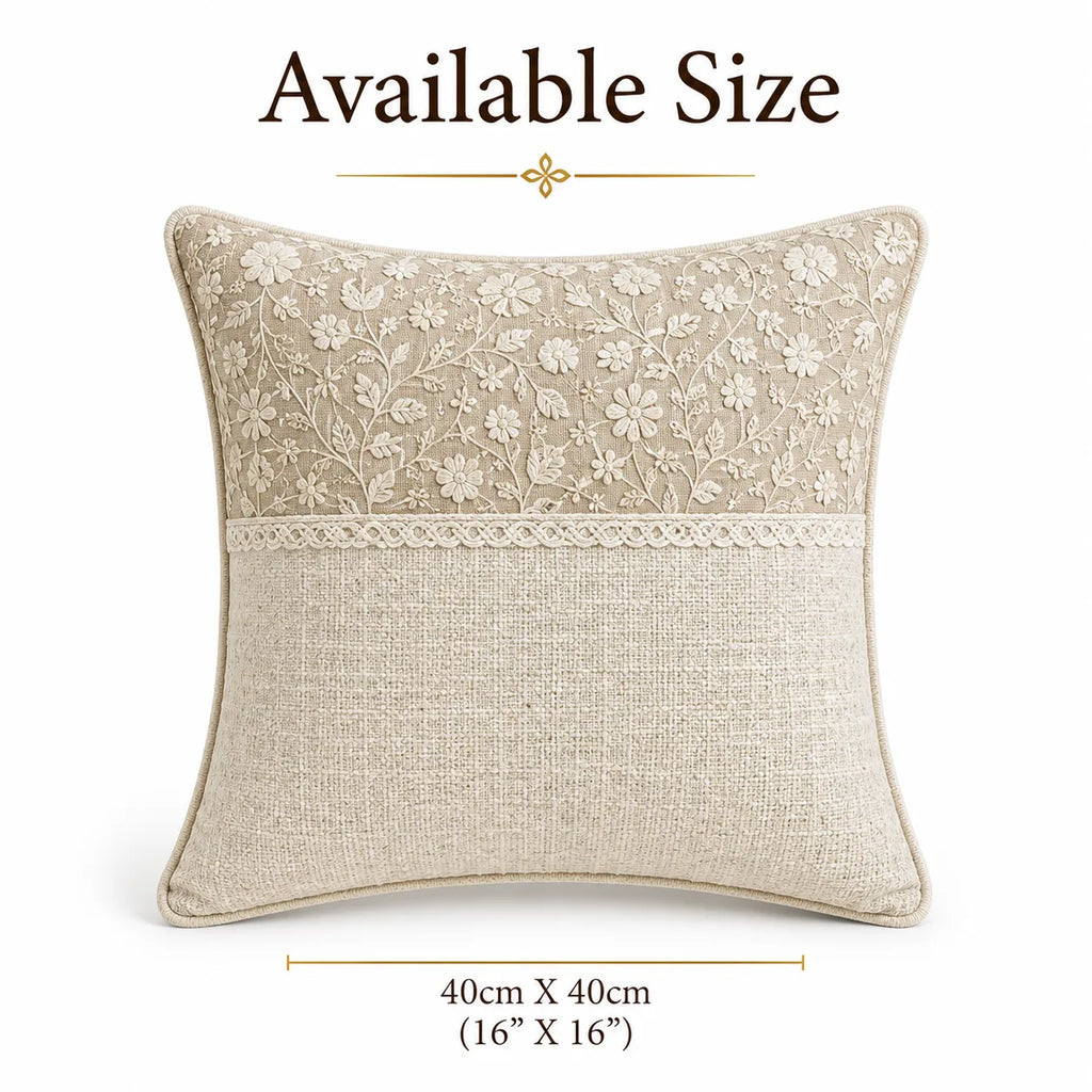Half & Half Linen Elegance - Premium Cushion cover