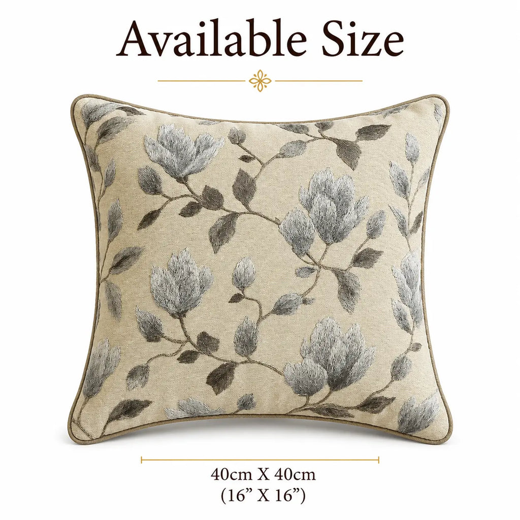Slate Floral - Premium Cushion Cover