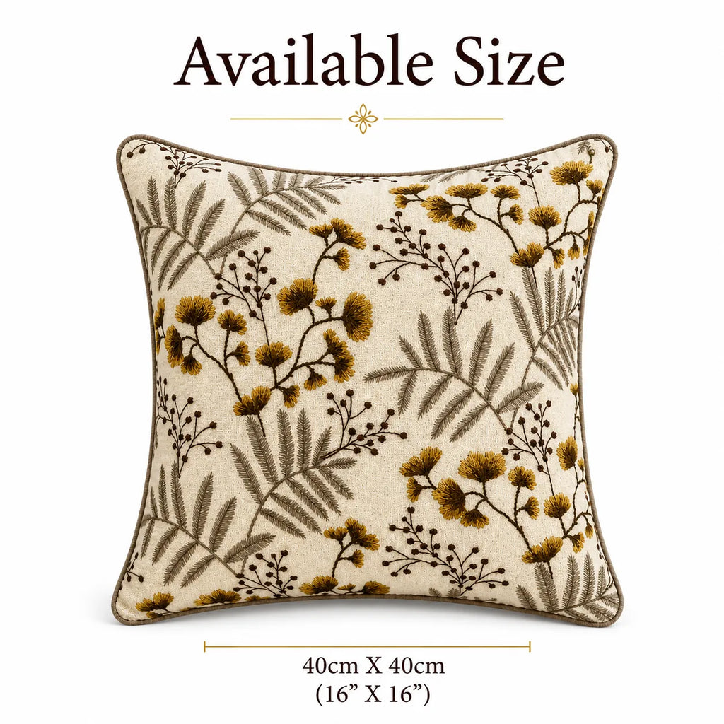 Mustard Meadow- Premium Cushion Cover