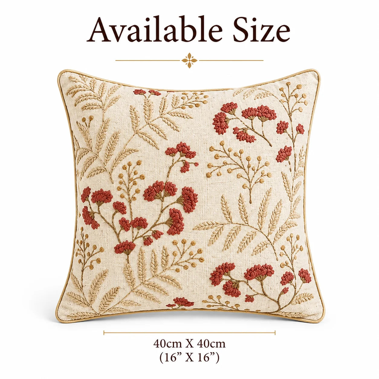 Rustic Meadow Blossom - Premium Cushion Cover