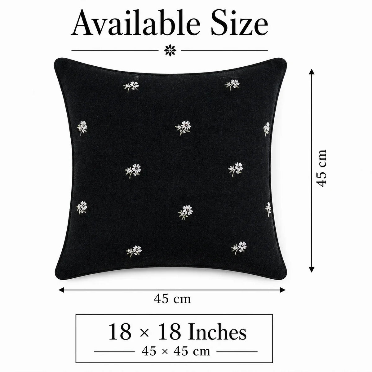 Embroidery Cushion Covers (18x 18")
